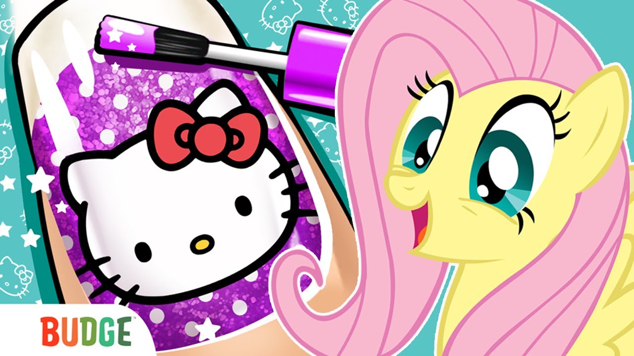 PINTANDO AS UNHAS no SALÃO DA HELLO KITTY (Hello Kitty Salão de Beleza) 