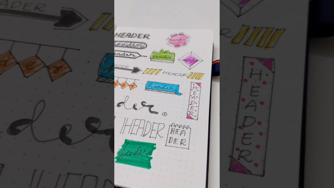 Easiest Bullet Journal Headers# bujo header💜