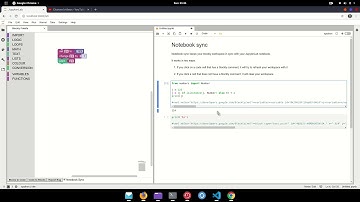 Notebook sync in JupyterLab Blockly extension demonstration