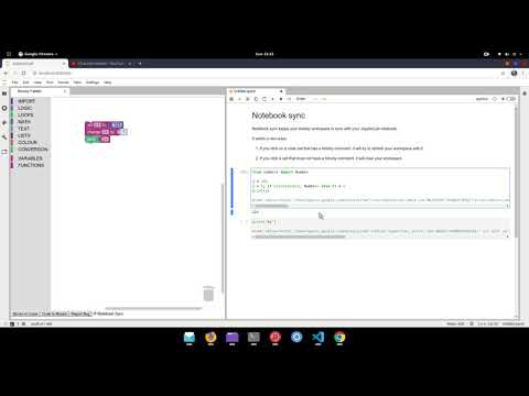 Notebook sync in JupyterLab Blockly extension demonstration