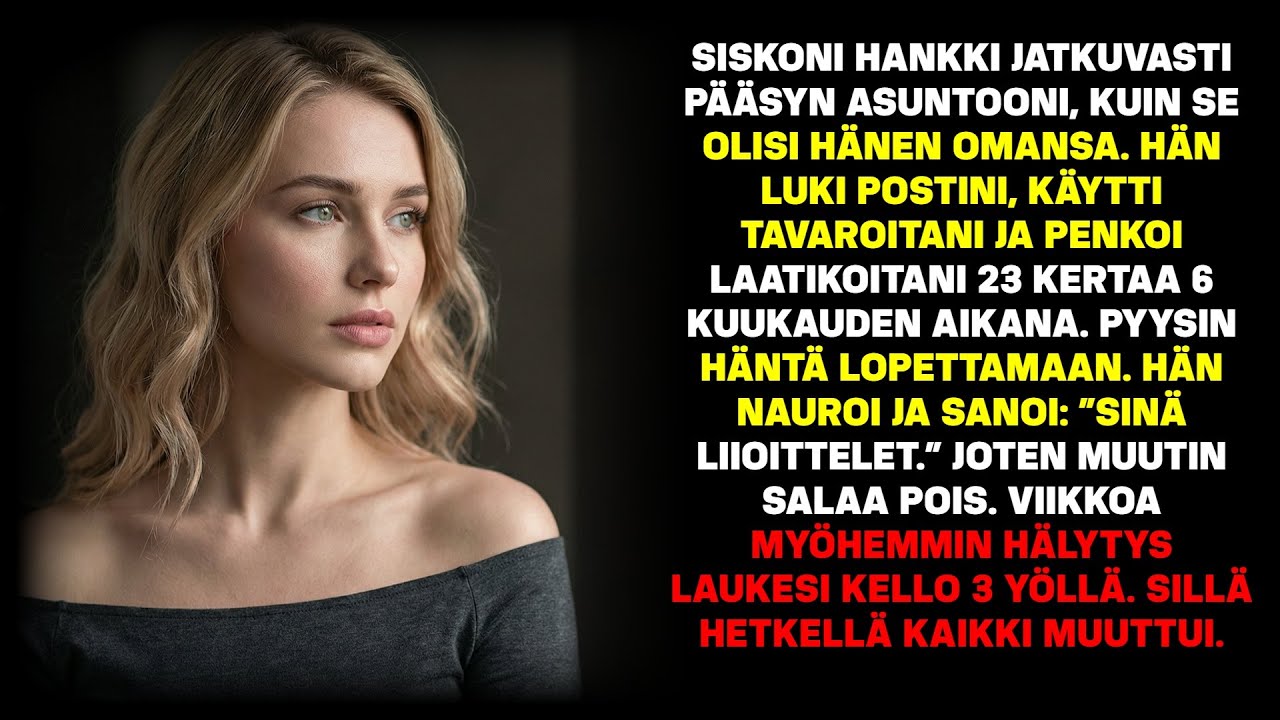 Siskoni murtautui jatkuvasti – muutin salaa ja jätin hänet poliisin kohdattavaksi.