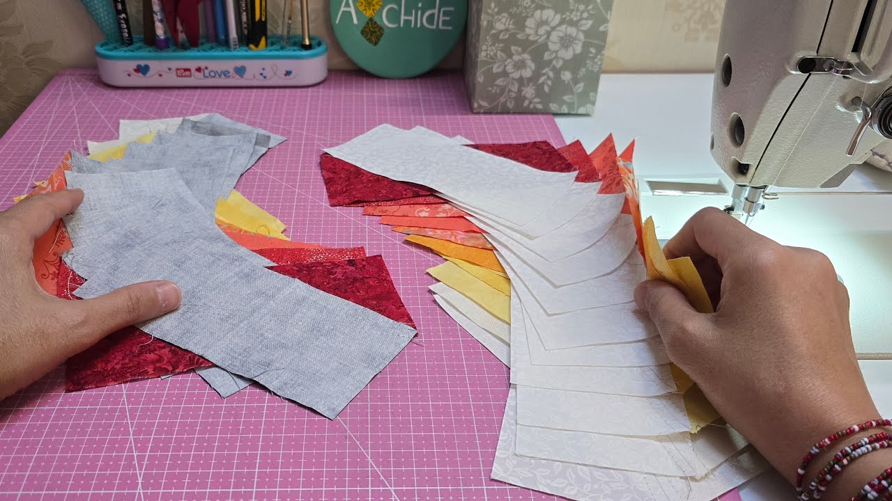 The most beautiful spiral you can sew with your scrap fabrics