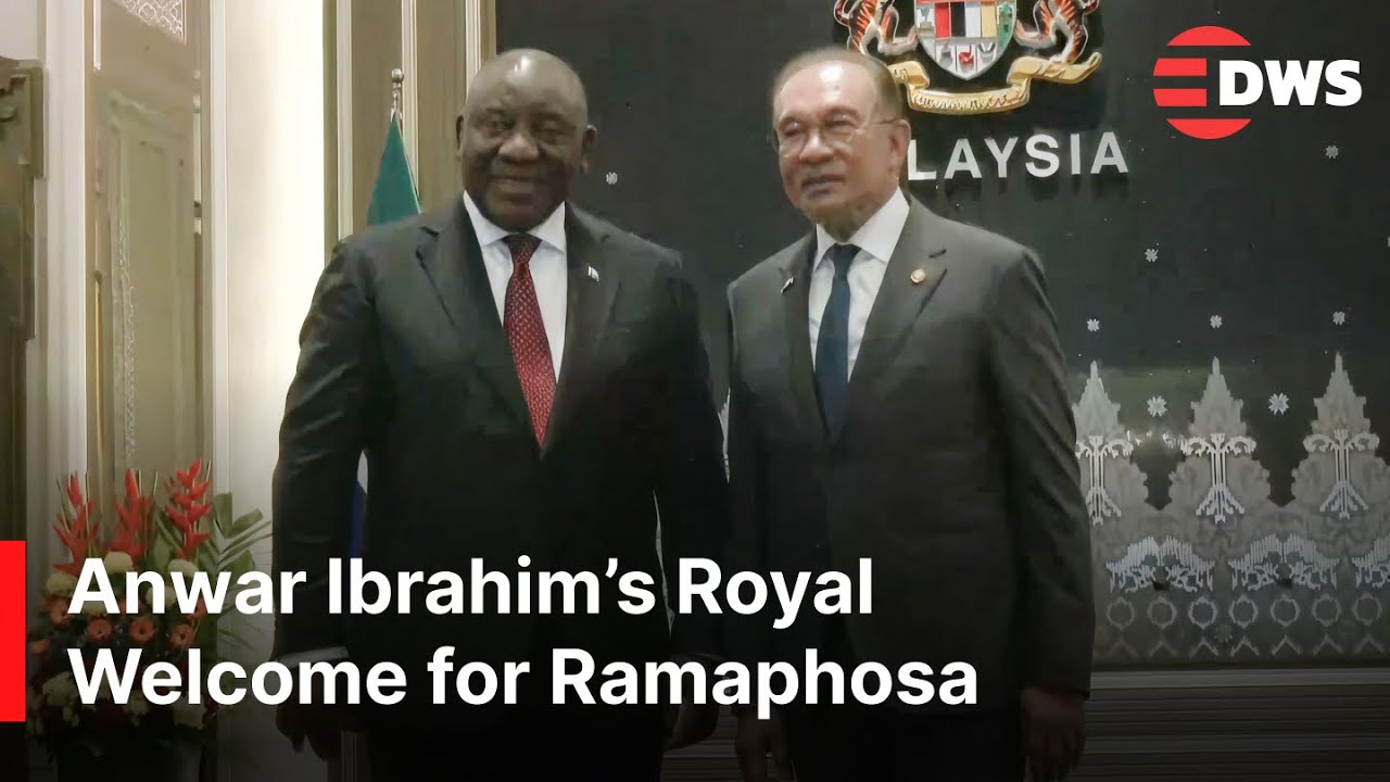 HISTORIC WELCOME: Malaysia’s PM Ibrahim Royally Welcomes S. Africa’s Ramaphosa Ahead of ASEAN | AC1E