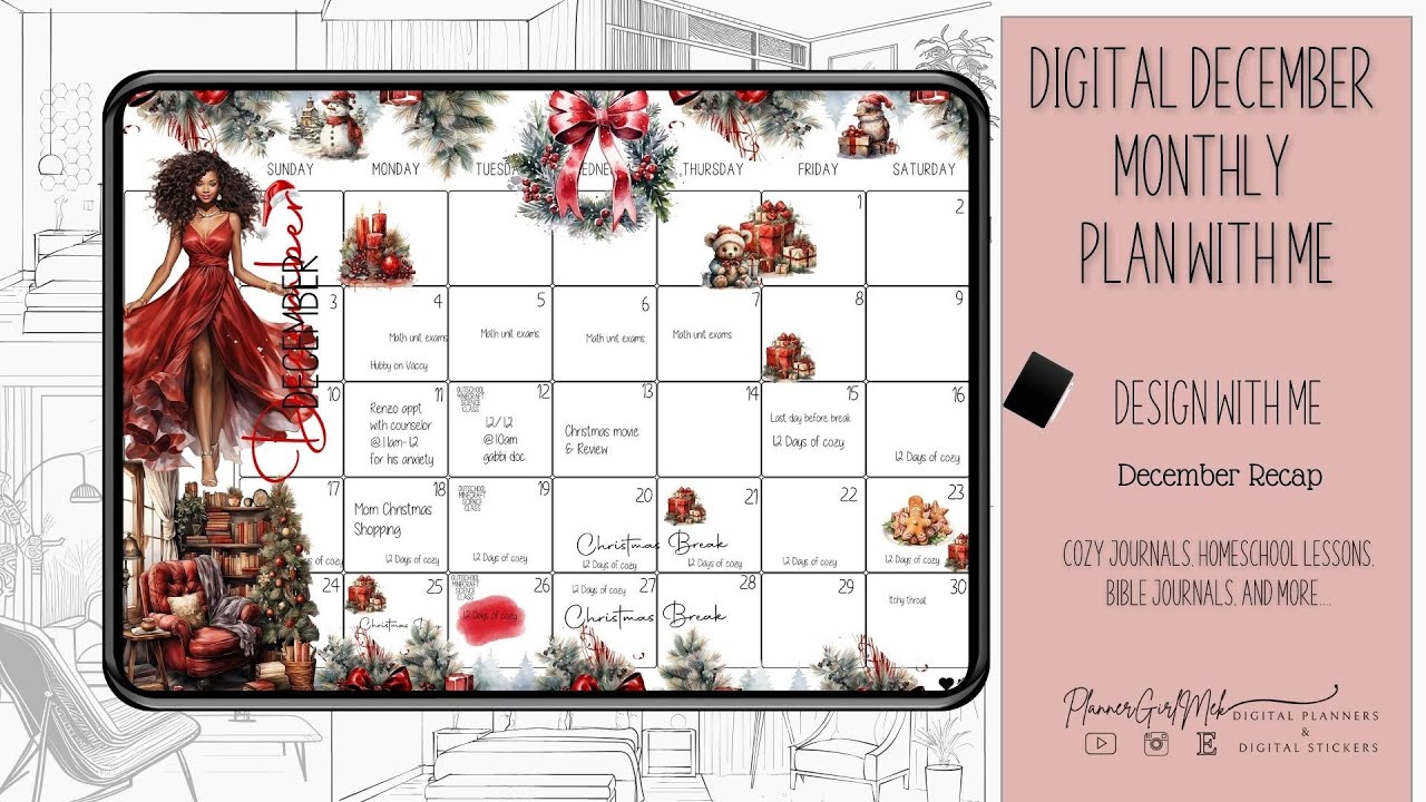 Design With Me: December Monthly | Digital Monthly Plan With Me | # ...