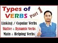 Verbs in English Grammar | All Types : Linking Copular Stative Dynamic Irregular Regular Transitive