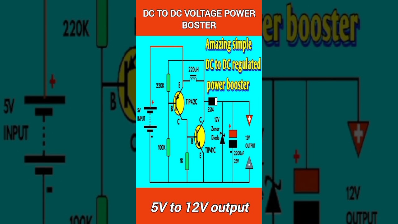 DC TO DC REGULATED VOLTAGE BOOSTER CIRCUIT DIAGRAM 