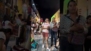 Sounds and Sights on C Macedonio Alcala street prior to Day of the Dead in Oaxac