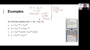 Calculator Techniques for Differential Equations (Solution to Higher Order D.E)