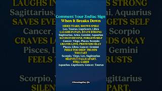 How Each Zodiac Sign Breaks Down | Comments Your Signs #zodiac #zodiacsigns #astrology #horoscope