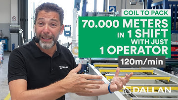 PLASTERBOARD PROFILES COIL TO PACK PRODUCTION LINE AT SPEED OF 120M/MIN | DALLAN