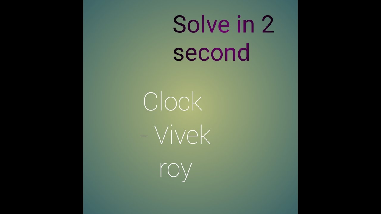 Youtube Clock Problem Clock problems 1 - YouTube