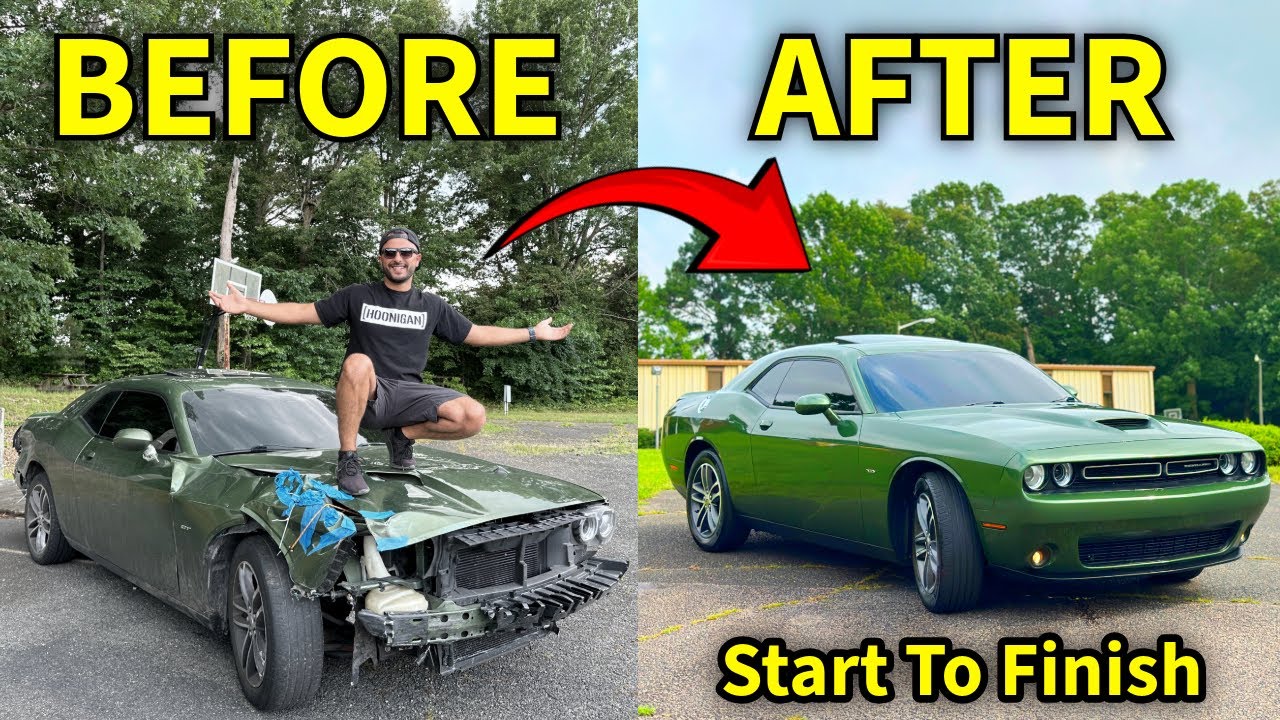 BUILDING MY WRECKED CHALLENGER IN 45 MINUTES (START TO FINISH)