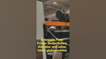 Automatic Flexo Printer Slotter Rotary Diecutter with inline folder gluer machine. 008613928859392