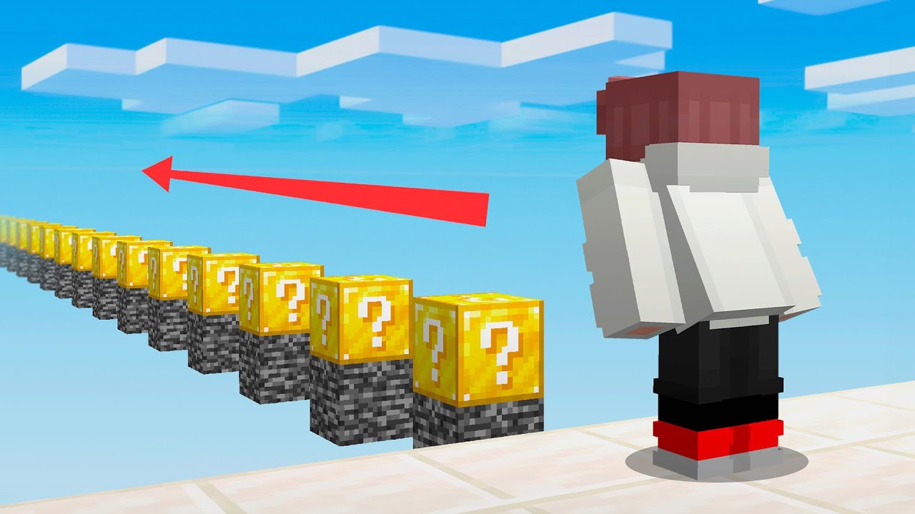 MINECRAFT pero es un PARKOUR con LUCKY BLOCKS