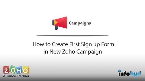 How to Create First Sign-up Form in New Zoho Campaign
