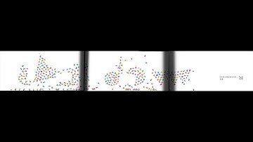 Google Chrome Web Lab: Flocking behaviors on Lab Tag Connector wall