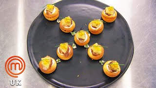 Making Identical Canapés | MasterChef UK | MasterChef World