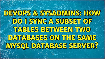 How do I sync a subset of tables between two databases on the same mysql database server?