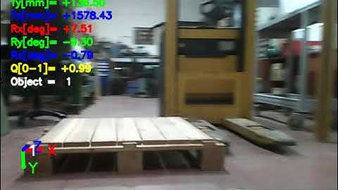 Detecting pallet position for the forklift using conventional camera.
