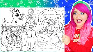 Coloring The Grinch, Elf, Home Alone & Rudolph Christmas Coloring Pages | Christmas Movies Coloring