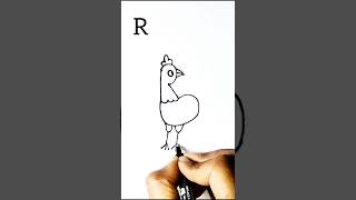How to easy drawing letter R #shorts #easydrawing #viralvideo #youtubeshorts