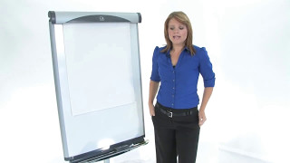 Quartet EU2000TE Euro Silver Frame Magnetic Easel Porcelain Board - 2.3x3.4