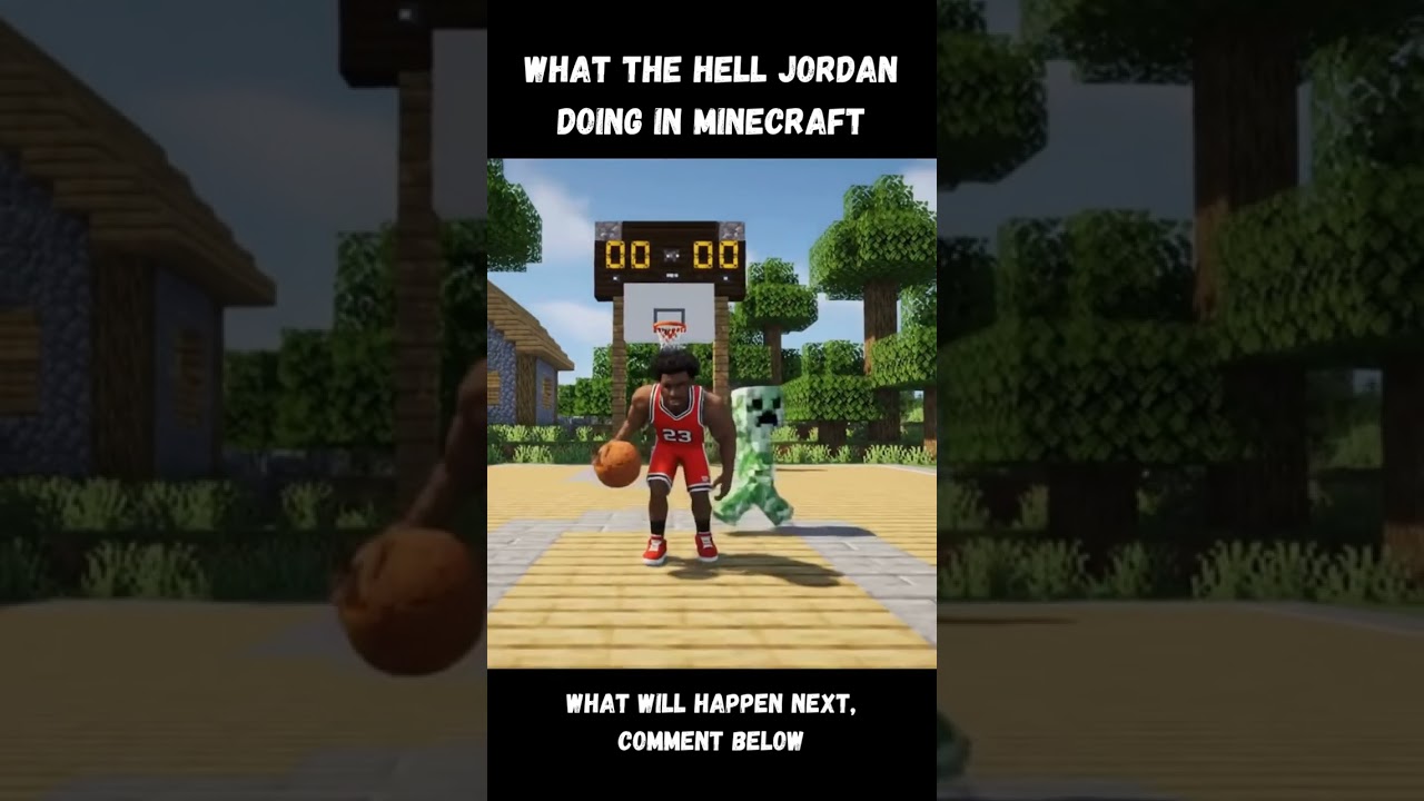 Michael Jordan Dominates Minecraft Basketball! 🏀🟫 | Epic Pixel Court 