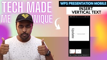 How to insert vertical text in wps presentation mobile | insert vertical text on wps presentation