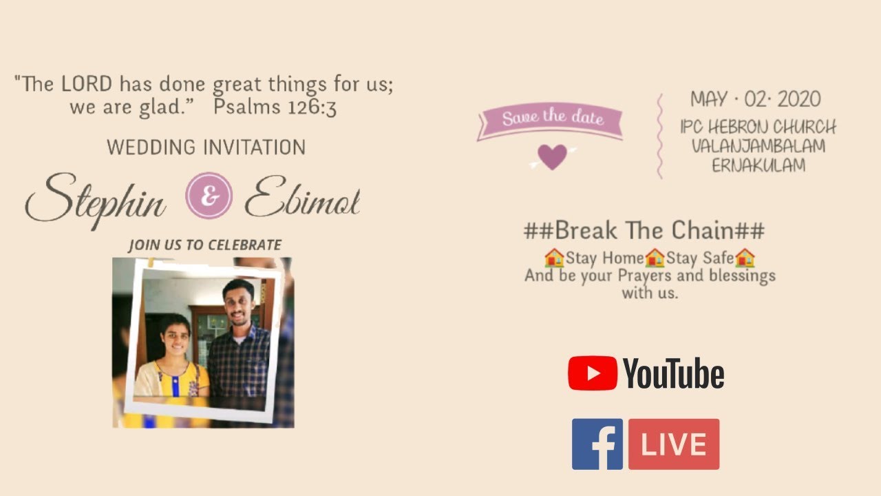 Stephin & Ebimol || Wedding Live || Powered by WebStreaming.in