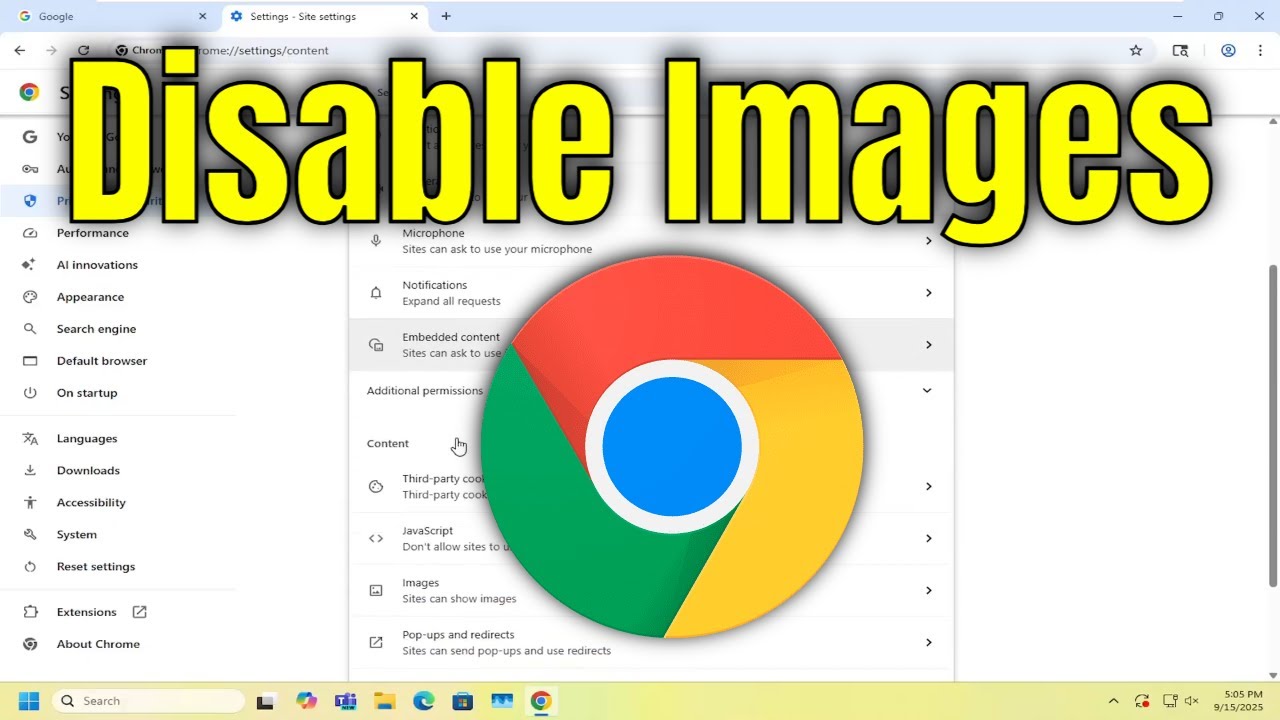 How To Disable Images on Google Chrome [Solution] - YouTube