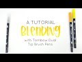 Blending with Tombow Dual Tip Brush Pens | Beginner Handlettering Tutorial