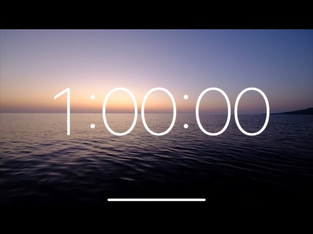 1 Hour Timer - Beautiful Ocean Sunset (Relaxing and Calm Music) class=