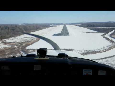 Landing at Peterborough Airport runway 09