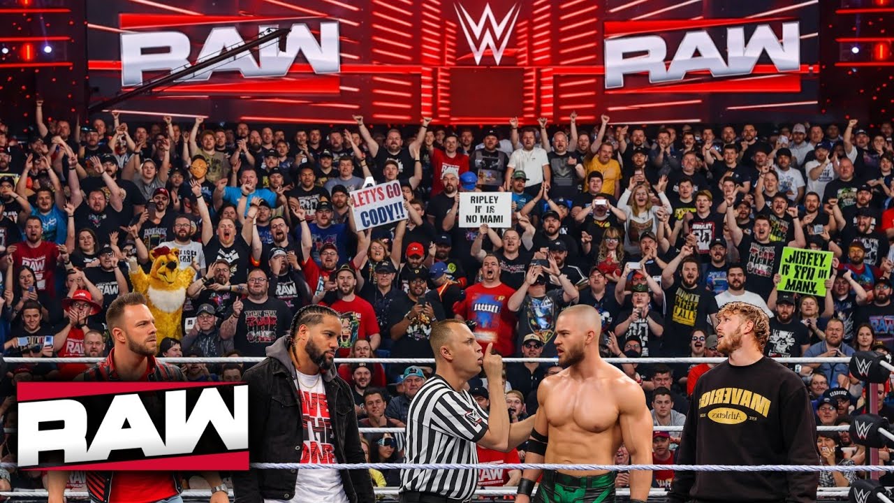 WWE Mar. 09, 2026 - LA Knight And Jimmy Uso vs. Austin Theory And Logan Paul - Monday Night Raw 2026