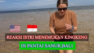 REAKSI ISTRI MENEMUKAN KINGKENG SAAT LIBURAN DI PANTAI SANUR,BALI.