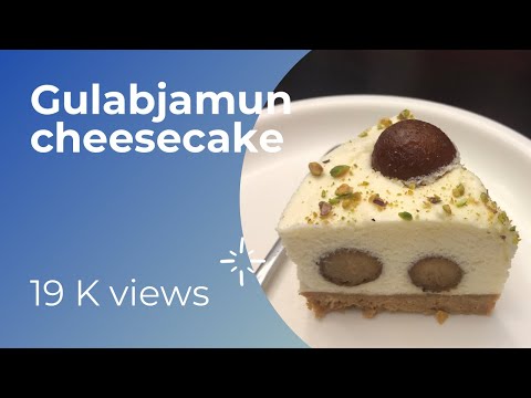 No Bake Gulabjamun Cheesecake Without Gelatin