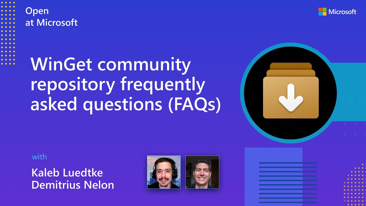 Winget Repository WinGet community repository frequently asked questions (FAQs) - YouTube