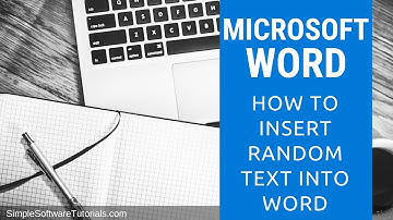 How to Insert Random Text Into Word