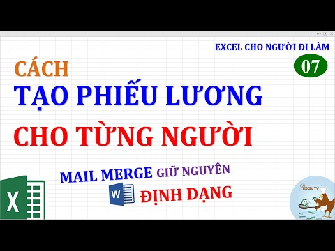 Video Excel cho người đi làm | #07 Cách tạo phiếu lương cho... - youtube