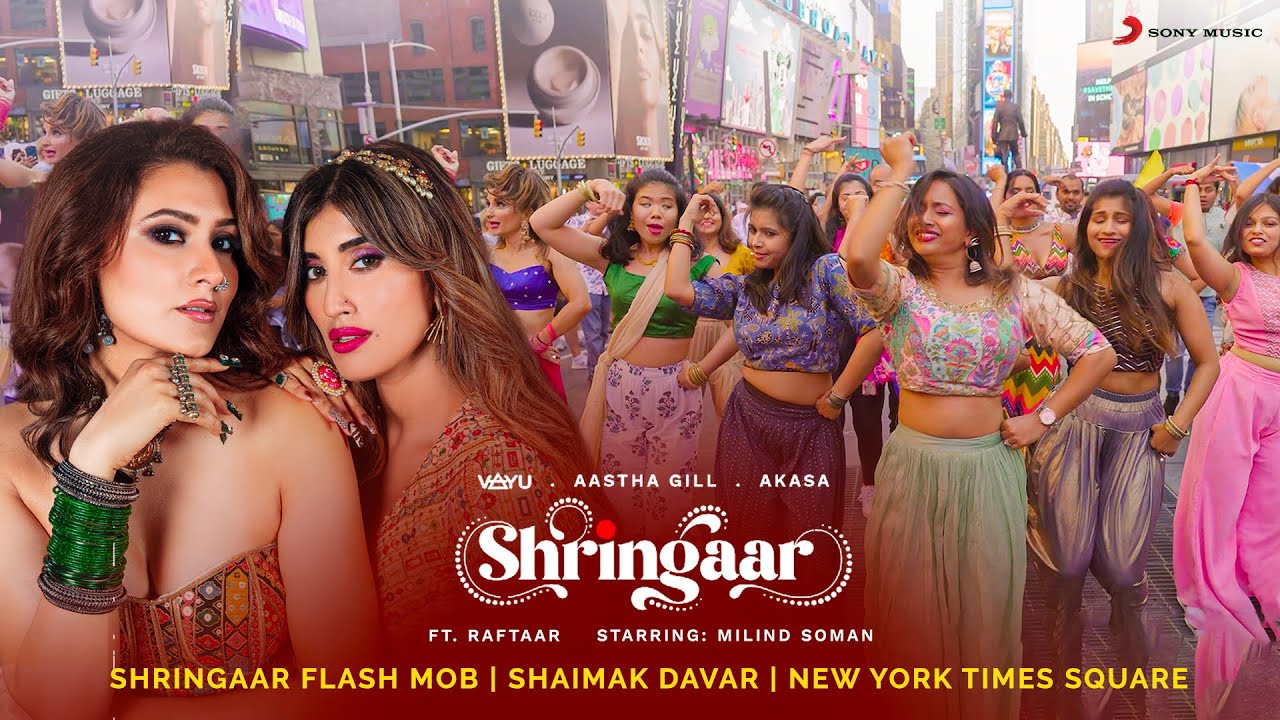 Shringaar Flash Mob | Shiamak Davar | NY Times Square | AKASA, Aastha, Raftaar | Latest Dance Trend