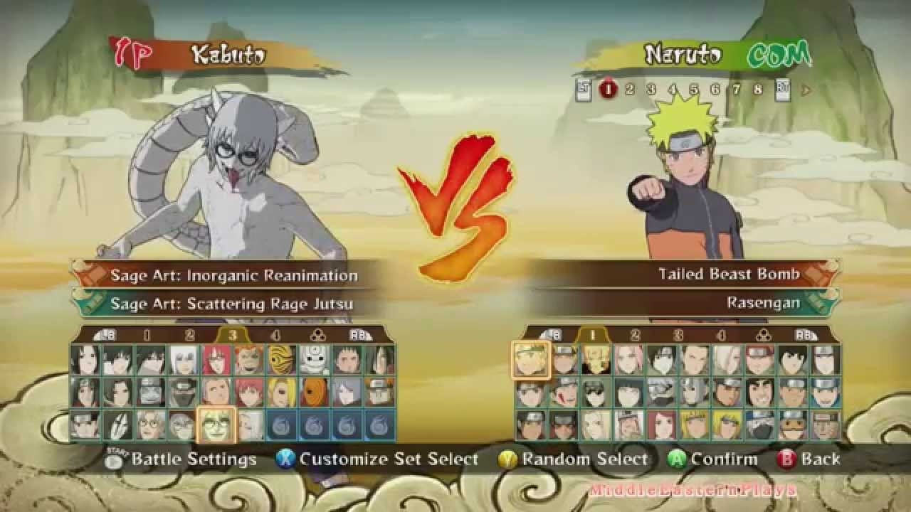 Naruto Shippuden: Ultimate Ninja Storm Revolution - All Characters - All DLC's