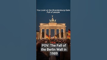 "POV: The Fall of the Berlin Wall in 1989.East Meets West"#BerlinWall #ColdWar #HistoryShorts #POV