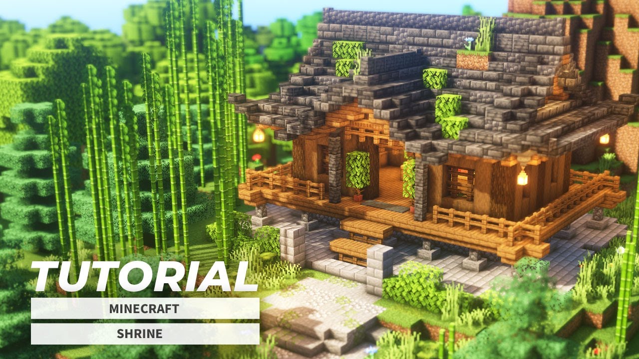 マインクラフト 簡単 ボロい神社の作り方 和風建築 Minecraft Summary マイクラ動画