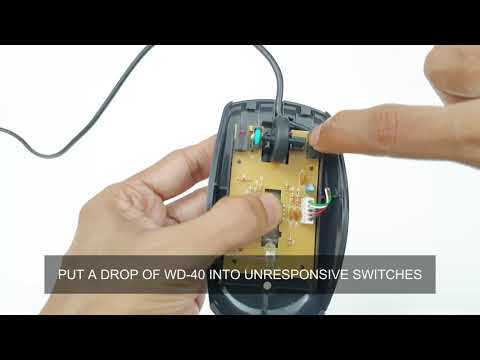 HP X500 Mouse Switch and Scroll Fix/Repair - Disassembly