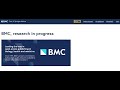Biomed Central Tutorial