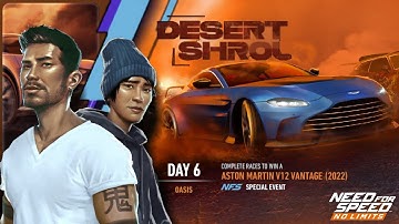 Desert Shroud  Day 6 OASIS | Aston Martin V12 Vantage (2022) | NFS No Limits