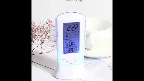 Digital Calendar Temperature LED Digital Alarm Clock with Blue Back light Electronic Calendar Thermo