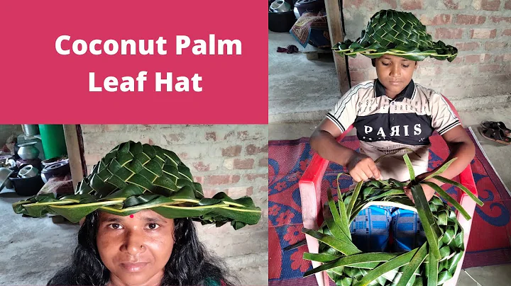 How to Make a Coconut Palm Leaf Hat | How to Make Hat using Coconut Leaves | Coconut Palm Leaf Cap |