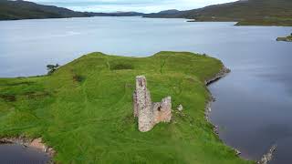 Ardvreck Castle full tour 4k drone