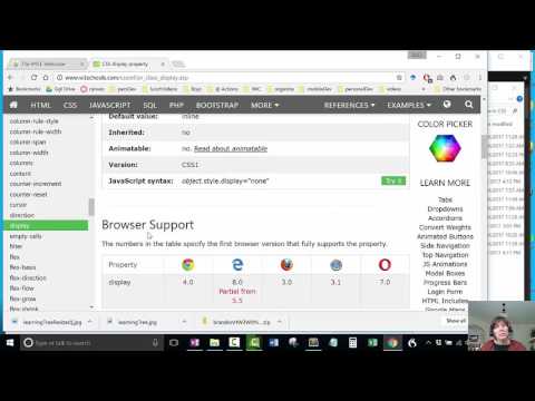 Using w3school's CSS Reference